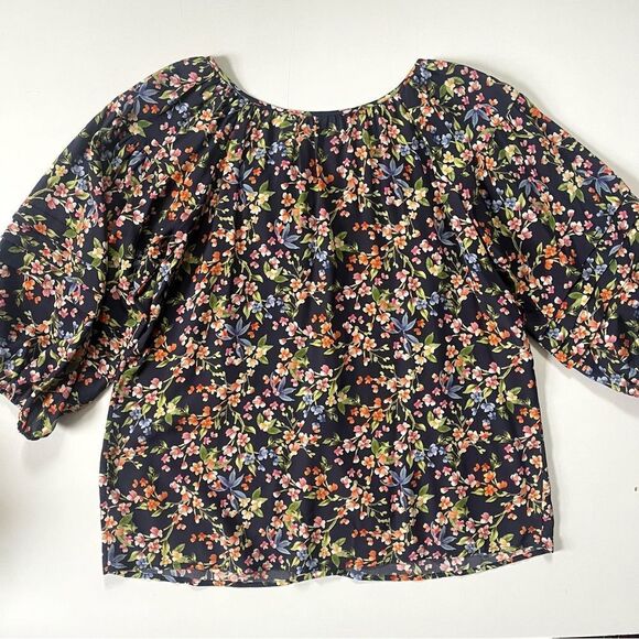 Johnny Was Silk Floral Blouse Small - Picture 7 of 7